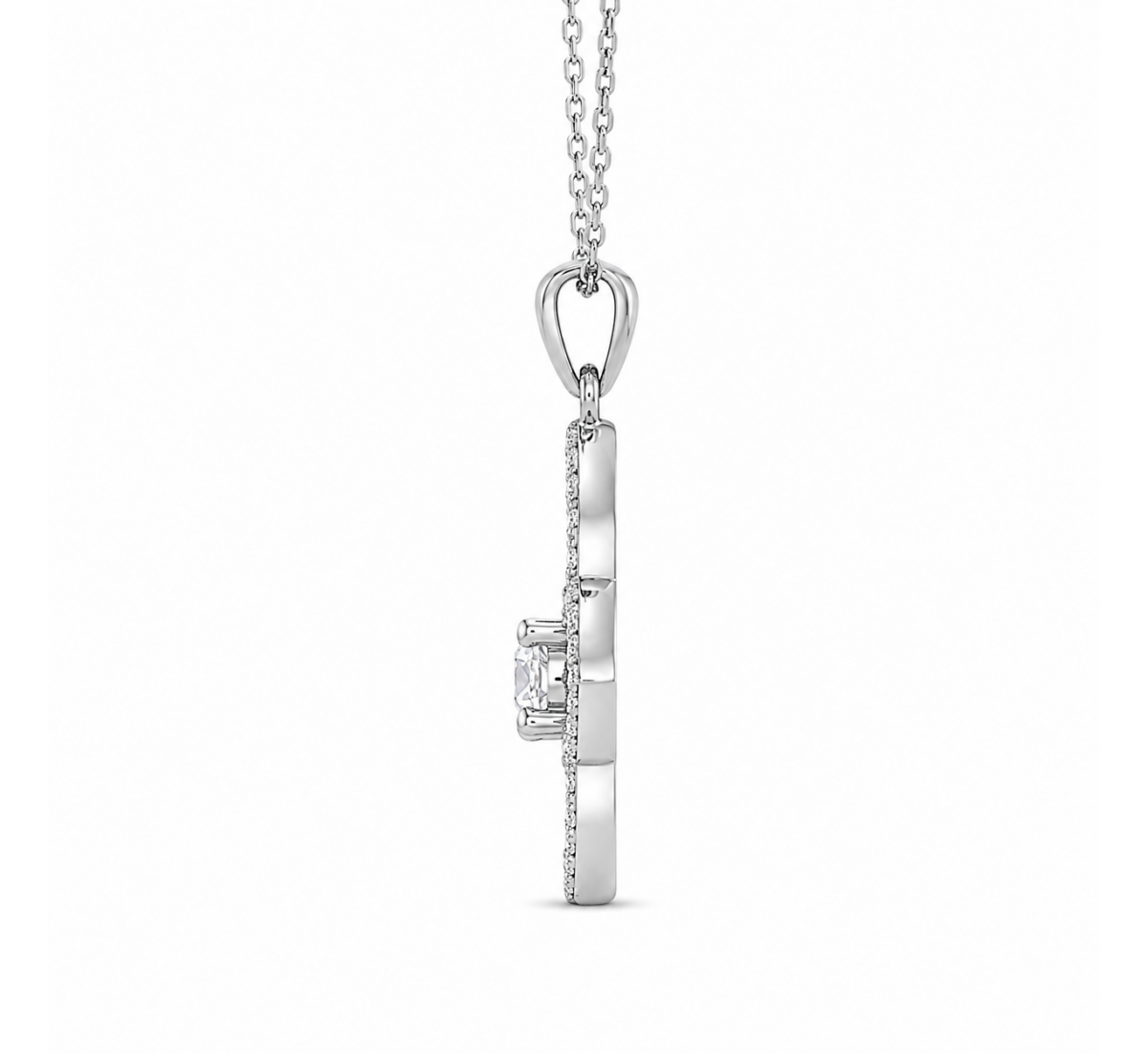 Elegant Halo Pendant Set-(JRA0726-0020)