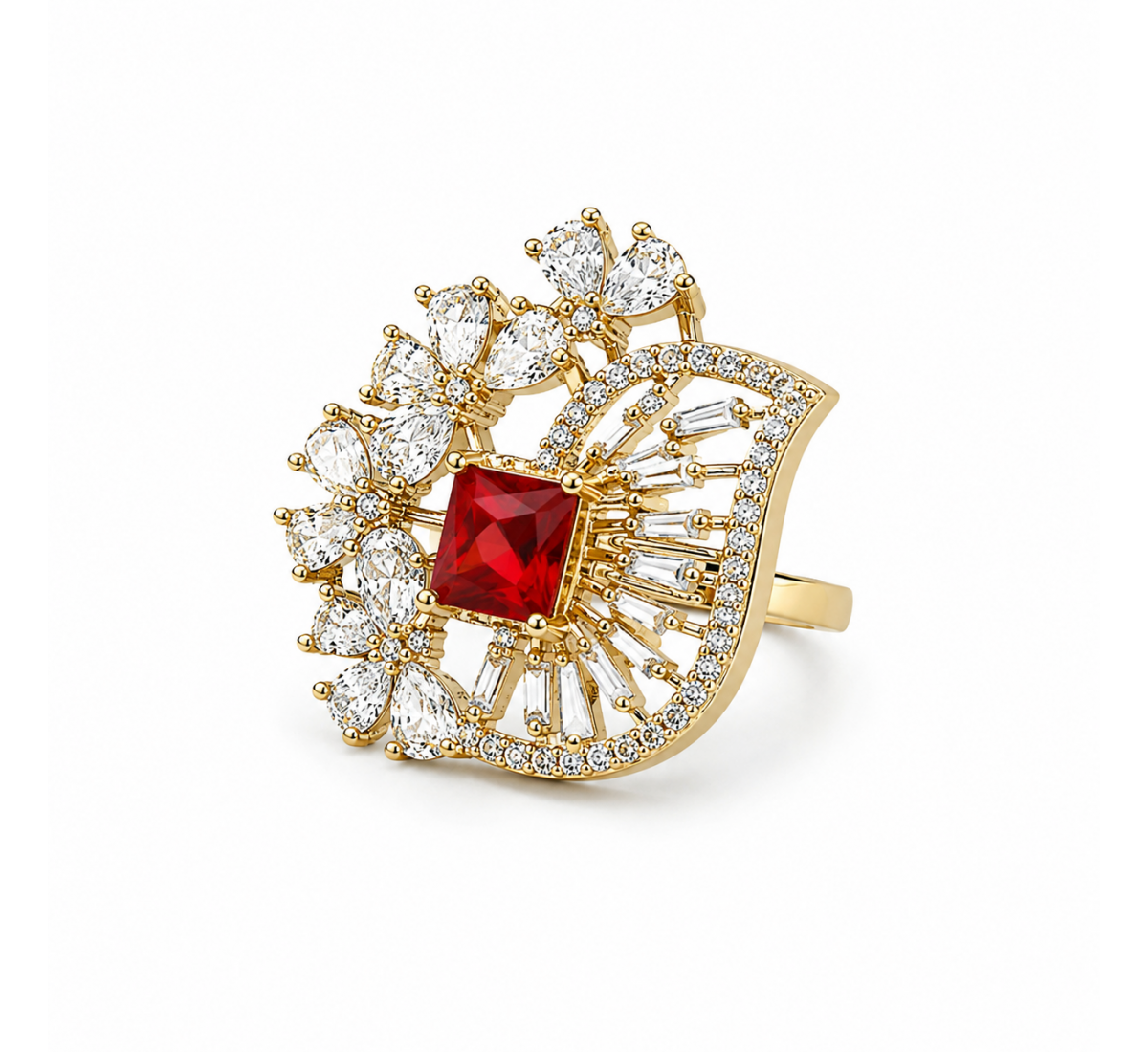 Floral Crown Ring-(JRA0726-0025)