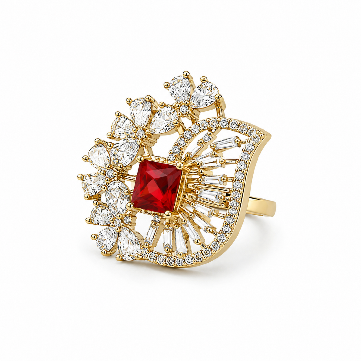 Floral Crown Ring-(JRA0726-0025)