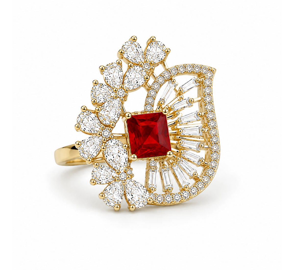 Floral Crown Ring-(JRA0726-0025)