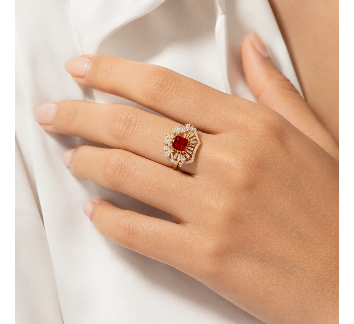 Floral Crown Ring-(JRA0726-0025)