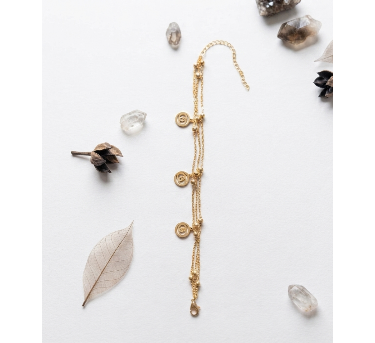  Natural Bead Bracelet Chain-(JRA0726-0029)