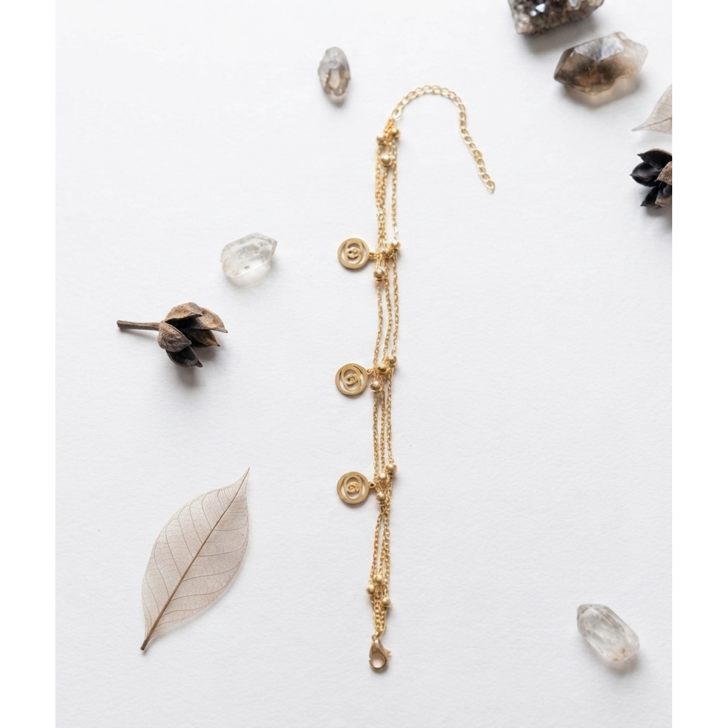  Natural Bead Bracelet Chain-(JRA0726-0029)